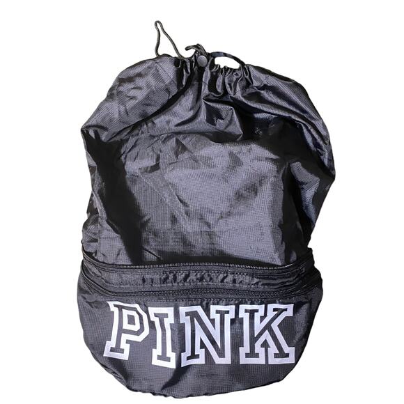 Victoria's Secret PINK Convertible Backpack/Fanny Pack Black/White - Picture 8 of 9